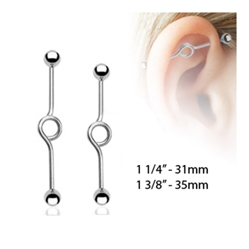 Milacolato 7PCS Industrial Barbell Earring Cartilage Piercing 14G Surgical Steel Turquoise Industrial Piercing Jewelry
