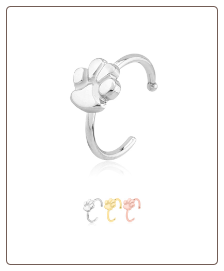 316L Surgical Steel Open Nose Ring Helix Daith Ear Cartilage Paw Hoop Choose Your Color 5/16" 20G