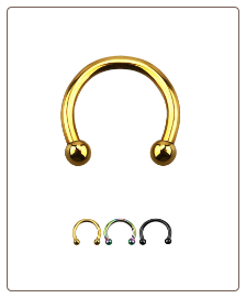316L Surgical Steel Curved Barbell CBB Nose Ring Horseshoe Hoop Choose Your Size 16G