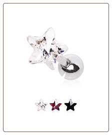 **BLOW OUT SALE** 316L Surgical Steel Ear Cartilage Helix Jewelry Star Crystal 16G