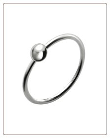 925 Sterling Silver Nose Ring Hoop, Helix, Tragus, Daith, Ear Cartilage Disc 9/32" - 7mm 22G
