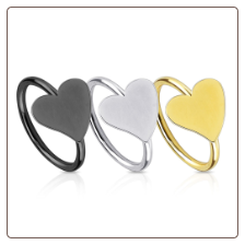 **BLOW OUT SALE** 316L Surgical Steel 5/16" Nose Ring Hoop Helix Daith Ear Cartilage Heart 20G