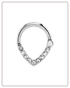 **BLOW OUT SALE** 316L Surgical Steel Hinged Septum Clicker 5/16" - Choose Your Gauge