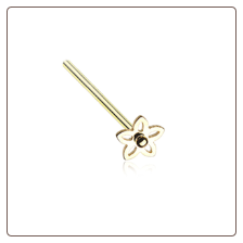 Gold Plated 316L Surgical Steel Flower Nose Stud Choose Your Style 20G