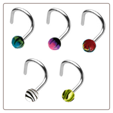 **BLOW OUT SALE** 316L Surgical Steel Nose Screw 3.5mm Ball -Choose Your Color 18G