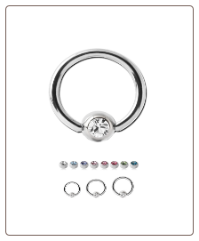 316L Surgical Steel or Titanium Captive Bead Nose Ring Hoop 2mm CZ - Choose Size & Color 316L Surgical Steel or Titanium Captive Bead Nose Ring Hoop 2mm CZ - Choose Size & Color