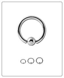 316L Surgical Steel or Titanium Captive Bead CBR Nose Ring Hoop 3mm Ball 316L Surgical Steel or Titanium Captive Bead CBR Nose Ring Hoop 3mm Ball