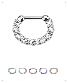 **BLOW OUT SALE** 316L Surgical Steel Septum Clicker Daith Nose Ring Hoop16G