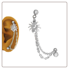 **BLOW OUT SALE** Ear Cartilage Piercing Jewelry Spider Chain