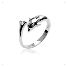925 Sterling Silver Toe Ring Dolphin