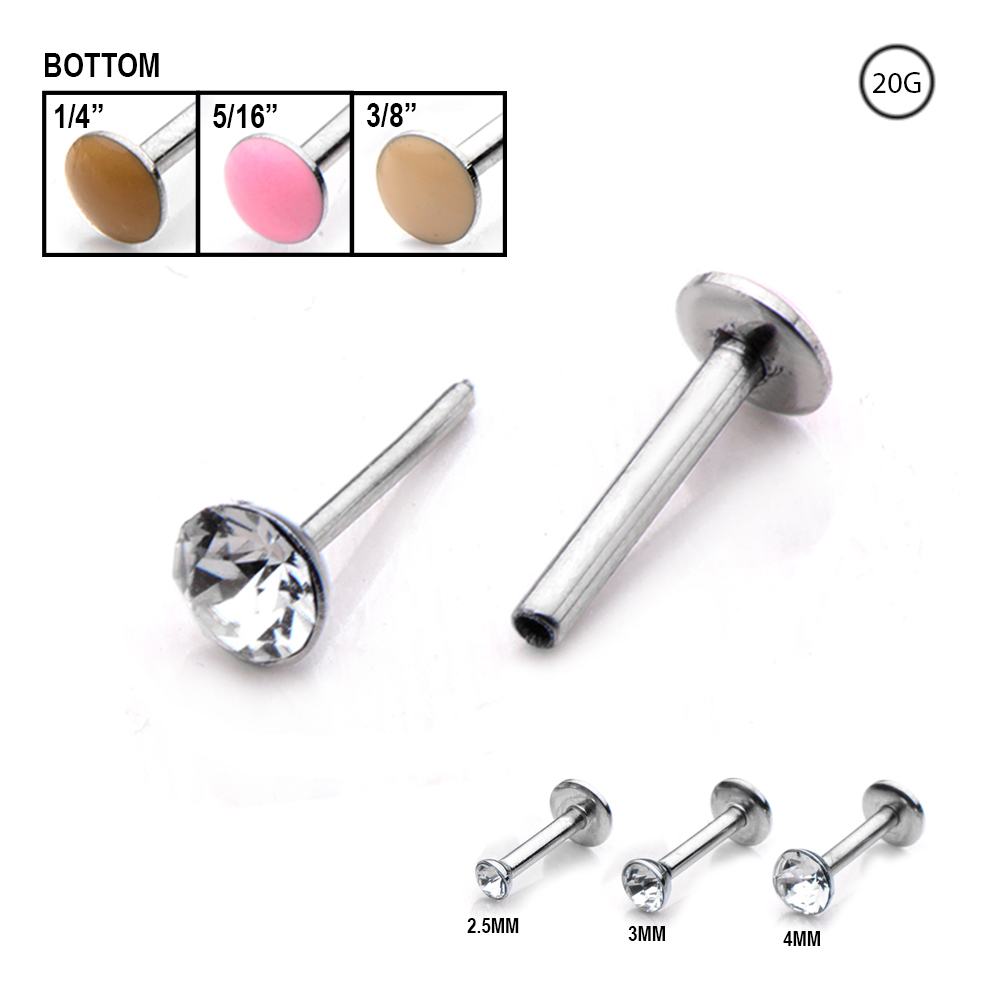 20G Labret Style Nose Studs