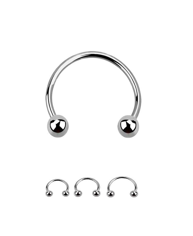 316L Surgical Steel Circular Barbell Horseshoe Septum Ring Choose Your ...