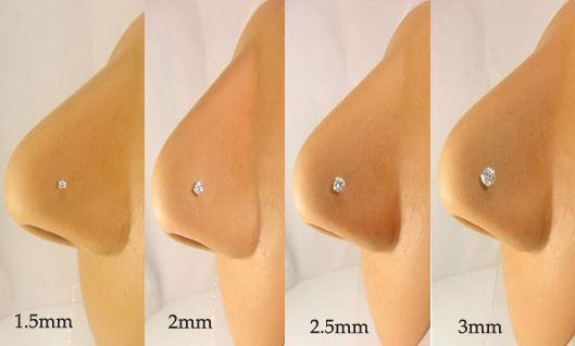 Nose Stud Gauge Size Chart