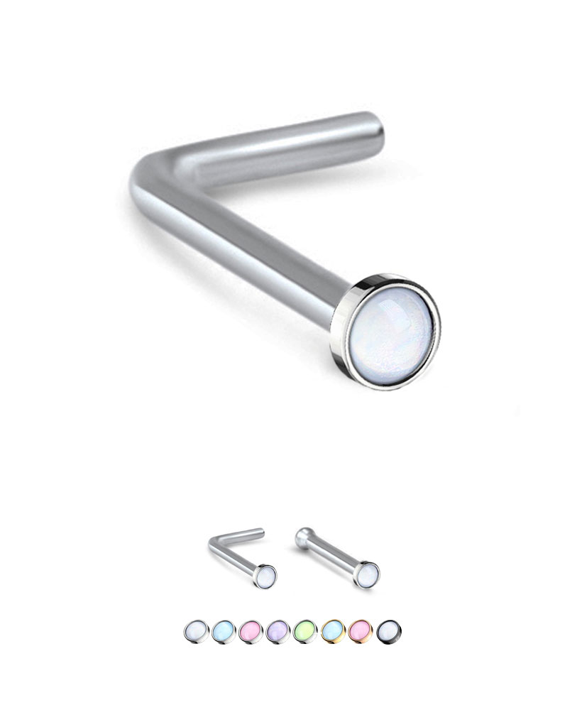 316L Surgical Steel Nose Stud Ring Micro 1.5mm Stone 22G Choose Your Style 