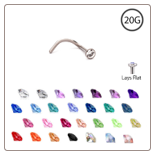 **BLOW OUT SALE** 316L Surgical Steel Nose Screw Choose Your Color 2mm 20G