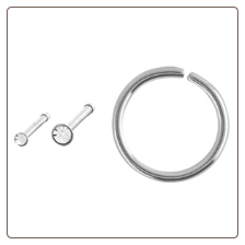 **BLOW OUT SALE** Nose Bone Hoop Ring Steel Mixed 3 Pack 18G