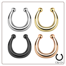 **BLOW OUT SALE** Fake Septum Clicker Hanger Clip On Non Piercing Nose Ring Hoop