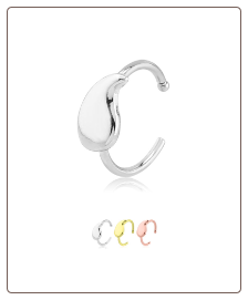 316L Surgical Steel Open Nose Ring Helix Daith Ear Cartilage Teardrop Hoop Choose Your Color 5/16" 20G