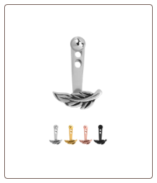 316L Surgical Steel Feather Ear Jacket Earrings Choose Your Color, Style & Gauge 316L Surgical Steel Feather Ear Jacket Earrings Choose Your Color, Style & Gauge