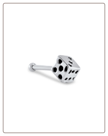 **BLOW OUT SALE** 925 Sterling Silver Nose Bone Silver Dice