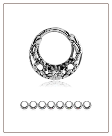316L Surgical Steel Hinged Septum Clicker 5/16" 16G