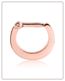 Rose Gold Plated 316L Surgical Steel Hinged Septum Clicker Choose Your Gauge