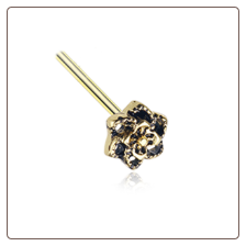 Gold Plated 316L Surgical Steel Camellia Flower Nose Stud Choose Your Style 20G