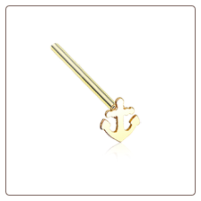 Gold Plated 316L Surgical Steel Anchor Nose Stud Choose Your Style 20G