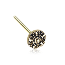 Gold Plated 316L Surgical Steel Kali Filigree Nose Stud Choose Your Style 20G