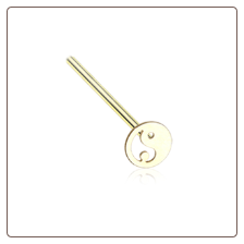 Gold Plated 316L Surgical Steel Yin Yang Nose Stud Choose Your Style 20G