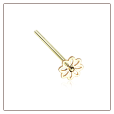 Gold Plated 316L Surgical Steel Daisy Flower Nose Stud Choose Your Style 20G