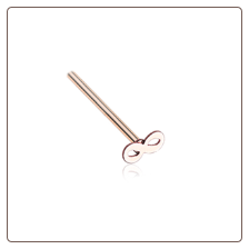 Rose Gold Plated 316L Surgical Steel Infinity Nose Stud Choose Your Style 20G