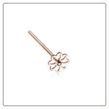Rose Gold Plated 316L Surgical Steel Daisy Flower Nose Stud Choose Your Style 20G