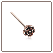 Rose Gold 316L Surgical Steel Rose Flower Nose Stud Choose Your Style 20G