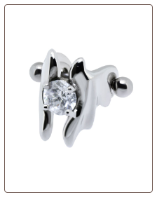 316L Surgical Steel Ear Cartilage Cuff Helix Shield Jewelry Wings 16G