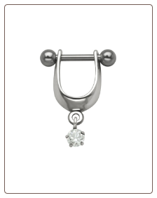 316L Surgical Steel Ear Cartilage Cuff Helix Shield Jewelry Dangle 16G