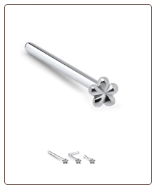 925 Sterling Silver Nose Stud Ring Flower- Choose Your Style 22G