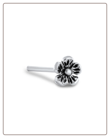 **BLOW OUT SALE** 925 Sterling Silver Nose Stud Straight , Nose Bone, or L Bend 3mm Flower 22G
