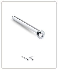 316L Surgical Steel Nose Stud Ring 3mm Heart- Choose Your Style 20G