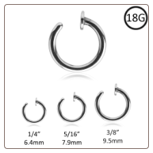 Nose Ring Titanium Open Hoop 18G