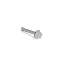 316L Surgical Steel Nose Bone 2mm Heart 20G