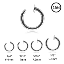 Nose Ring Open Hoop Design Surgical Steel 16G