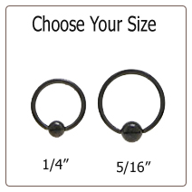 Nose Ring Hoop Septum Anodised Black Surgical Steel Choose Size 20G