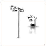 **BLOW OUT SALE** 925 Sterling Silver Nose Stud Straight or L Bend 3.5mm Foot
