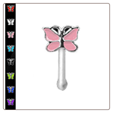 **BLOW OUT SALE** 925 Sterling Silver Nose Bone 4mm Butterfly 20G
