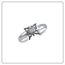 925 Sterling Silver Butterfly Toe Ring