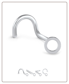 316L Surgical Steel Nose Stud Circle 20G
