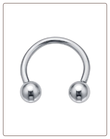 **BLOW OUT SALE** 316L Surgical Steel Curved Barbell CBB Nose Ring Horseshoe Hoop 3/8" Choose Your Gauge