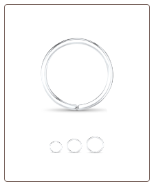 14KT White Gold Seamless Nose Ring