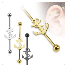 **BLOW OUT SALE** Ear Cartilage Industrial Scaffold Barbell Anchor 1 1/2" 14G